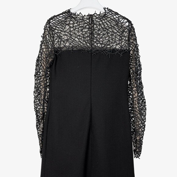 Christopher Kane Resort 2014 Black Embroidered Wool-Crepe Mini Dress - Picture 2 of 10